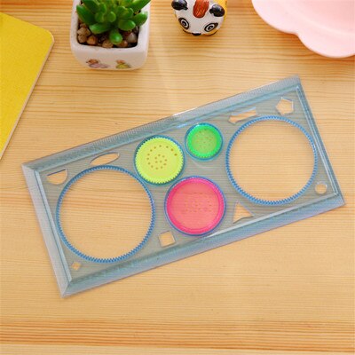 color sent randomly - Spirograph Drawing Tools Ruler Drafting Stationery Interlocking Gears Wheels Accessories Creative Educational Toys For Children