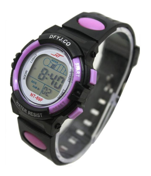Purple - Timezone #501 Waterproof Sport Student Children Watch Kids Watches Clock Child LED Digital Wristwatch Electronic children gift