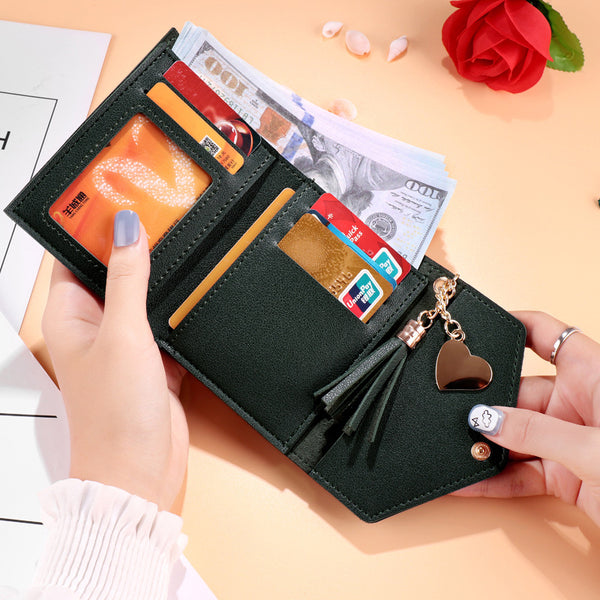 [variant_title] - Mini Tassel Wallet Women Fashion Purse Female Short Mini Wallets Korean Students Lovely Purse Female Small Wallet for Women