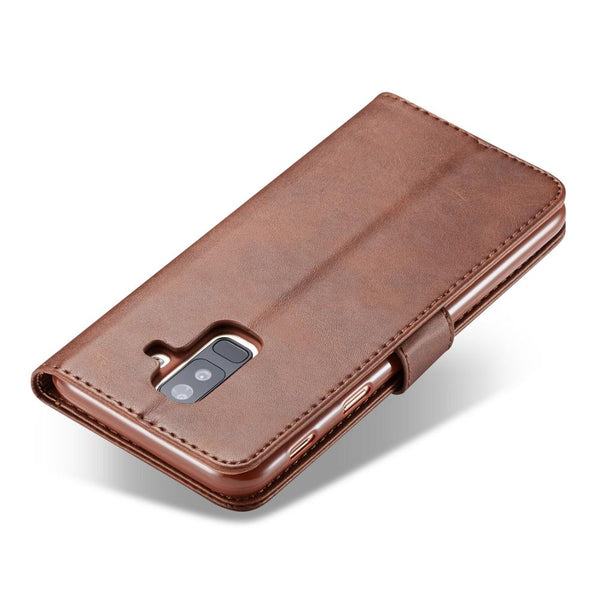 [variant_title] - Luxury Leather Flip Case For Samsung Galaxy A6 2018 A6 Plus Soft Silicone Cover Card Holder Wallet Case For Samsung A6 2018