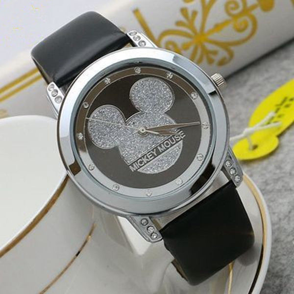[variant_title] - Mickey Mouse Girls Quartz Watch Cartoon Watch Children Watches Crystal Diamond For Student  Women Anime Clock Dropshipping
