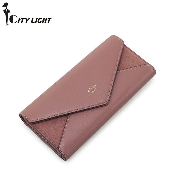 [variant_title] - New Style Envelope Designer Clutch Wallets For Women Hasp Pocket To Coin Card Holder Female Purses Long Wallet Ladies