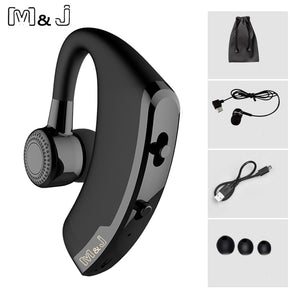 [variant_title] - M&J V9 Handsfree Business Wireless Bluetooth Headset With Mic Voice Control Headphone For Drive Connect With 2 Phone