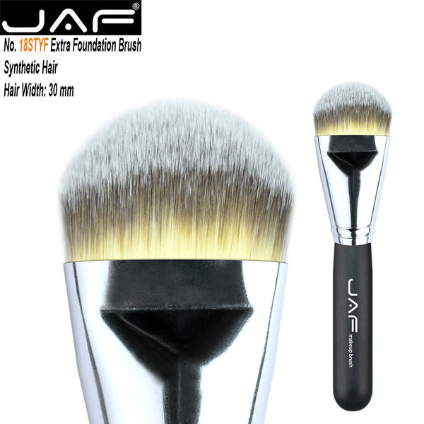 Black 18STYF - JAF Extra Large Kabuki Makeup Brush for Liquide Foundation and Face Cream Superfine Synthetic Taklon Vegan 18STYF
