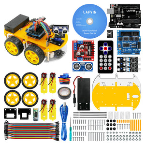 Default Title - LAFVIN Smart Robot Car Kit for UNO R3,Ultrasonic Sensor, Bluetooth Module for Arduino with Tutorial