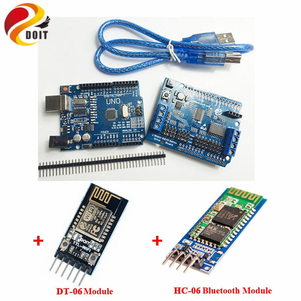 [variant_title] - DOIT WiFi/Blutooth Robotic Controller Kit Servo Motor Driver Board DT-06 Serial WiFi HC-06 Bluetooth Module for Arduino