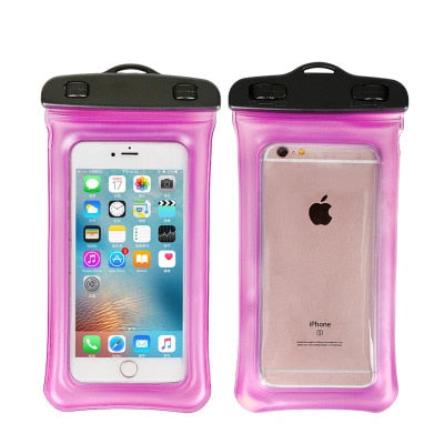Pink - Waterproof Case Bubble Float Bag Cover For iPhone 6 6s 7 8 Plus X Samsung S9 Xiaomi redmi 5 plus HUAWEI P20 lite Water proof