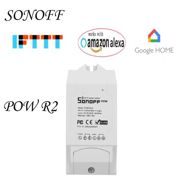 [variant_title] - Sonoff Pow R2 15A Wifi Smart Switch with Alexa Google Home With Higher Accuracy Monitor Energy Usage Smart Home Power Work