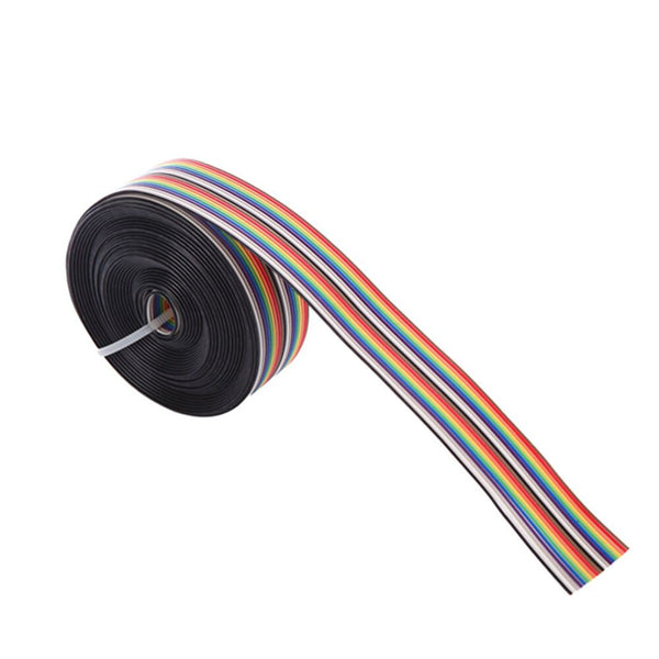[variant_title] - 5M 1.27mm 20P DuPont Cable Rainbow Flat Line Support Wire Soldered Cable Connector Wire 20 pin For Arduino Diy Kit