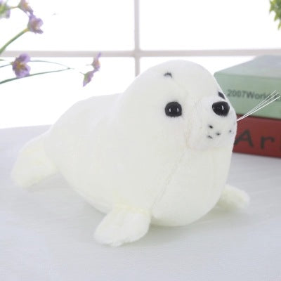 WHITE - New Plush Big Seals Toy Doll Comforting Sleep 26CM Cute Seals Pillow Ocean Stuffed Animals Soft Toys Children's Birthday Present