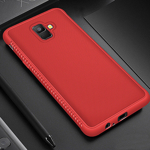 Red / A6 2018 - Case For Samsung Galaxy A7 2018 A6 A8 Plus Silicone Fitted Cases Soft TPU Anti Slip Cover For Samsung A7 2018 Case A8 Plus A6 A7