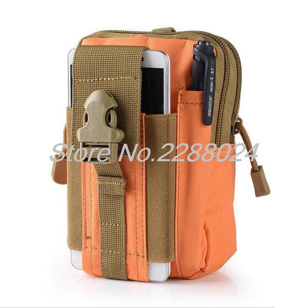 orange - Tactical Waist Bag Mobile Phone pouch Pack Sport Mini Vice Pocket for Sony Xperia L1 R1 XA1 Plus Ultra XZ Premium XZ1 Compact