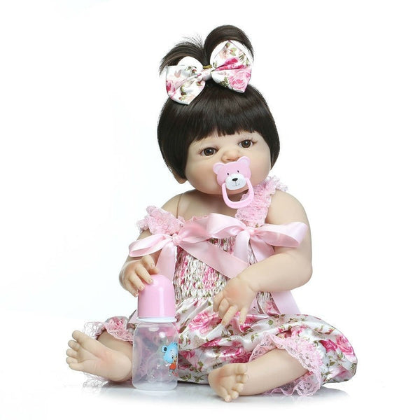 [variant_title] - Bebes Reborn doll 57CM Full Body silicone doll Girl Reborn Baby Doll Bath Toy Lifelike Newborn Princess victoria Bonecas  Menina