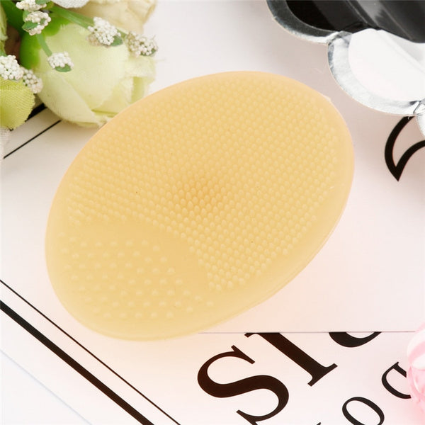 Orange - 1 Pc Silicone Wash Pad Blackhead Face Exfoliating Cleansing Brushes Facial Skin Care Cleansing Brush Beauty Makeup Tool 9.6