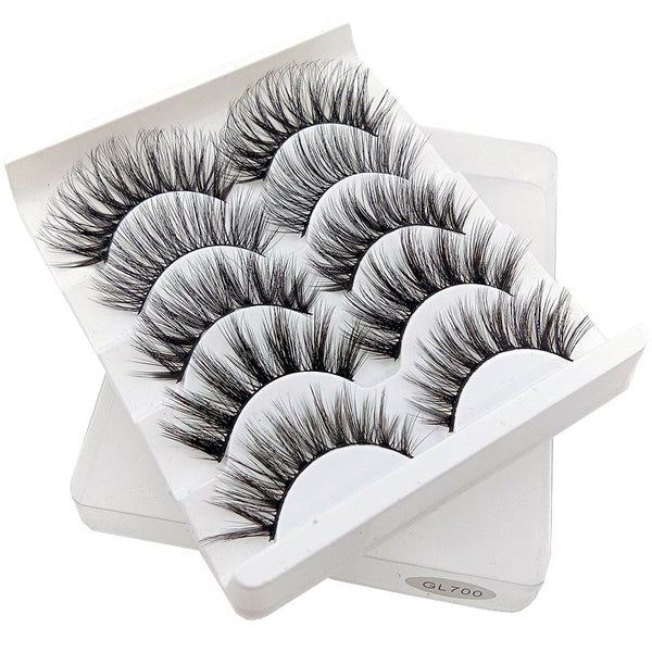 GL700 - SEXYSHEEP 5Pairs 3D Mink Hair False Eyelashes Natural/Thick Long Eye Lashes Wispy Makeup Beauty Extension Tools