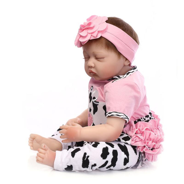 [variant_title] - 22 Inch 55cm Soft Silicone Handmade Reborn Baby Girl Dolls Realistic Looking Newborn Baby Doll Toddler Cute Birthday Gift