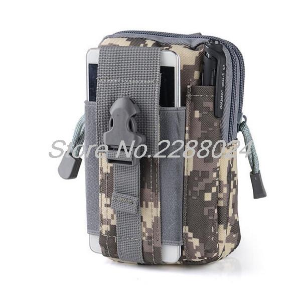 ACU - Tactical Waist Bag Mobile Phone pouch Pack Sport Mini Vice Pocket for Sony Xperia L1 R1 XA1 Plus Ultra XZ Premium XZ1 Compact