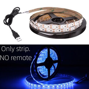 Blue / 0.5m - USB Mini 3key LED Strip DC 5V Flexible Light 60LEDs 50CM 1M 2M 3M 4M 5M SMD 2835  Desktop Decor Screen TV Background Lighting