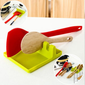 Default Title - Practical multi-function plastic spoon pot lid holders Organization frame shelf storage rack Kitchen Necessary Household items