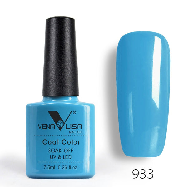 933 - New Free Shipping Nail Art Design Manicure Venalisa 60Color 7.5Ml Soak Off Enamel Gel Polish UV Gel Nail Polish Lacquer Varnish