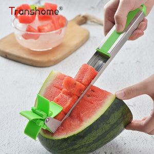 Default Title - Transhome Watermelon Slicer Cutter Stainless Steel Windmill Cut Watermelon Artifact Fruit Cutter Kitchen Gadgets Fruit Tool 2019