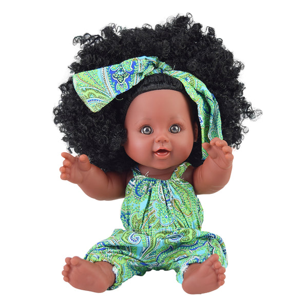 [variant_title] - black  baby dolls pop green African! 12inch  lol reborn silicone vinyl 30cm newborn poupee boneca baby soft toy girl kid todder