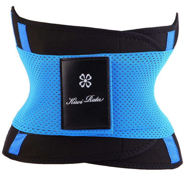 Blue / S - Sweat Neoprene Weight Loss Body Shaper Waist Trainer Cincher Corsets Best Workout Sauna Suit Thermo Slimming Belt for Women