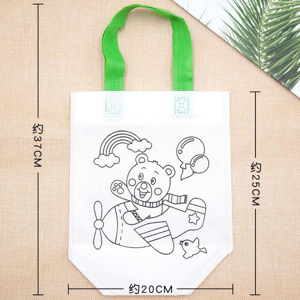 [variant_title] - 10Pcs Antistress Puzzles Educational Toy for Children DIY Eco-friendly Graffiti Bag Kindergarten Hand Painting Materials GYH (Random Mixed)