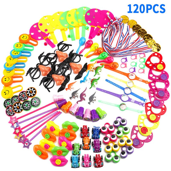 Default Title - 120Pcs Kids Birthday Party Favors Pinata Filler Assorted Gift Toys Set Treasure Box Prizes Novelty Toys for Kids Birthday