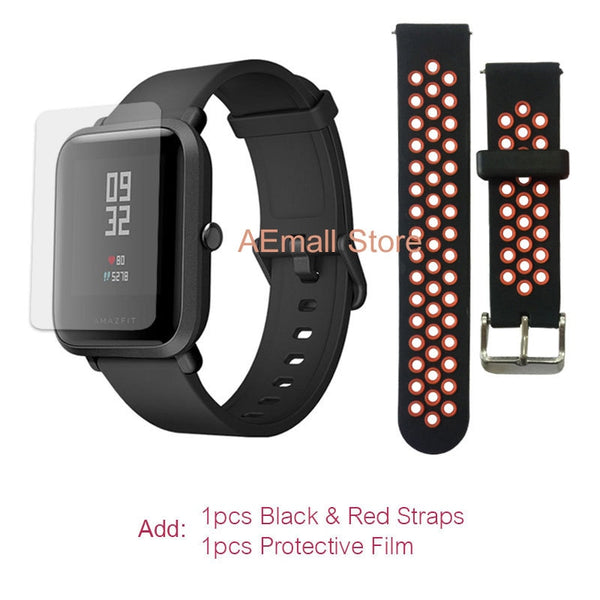 Red.Film - English Version Xiaomi Amazfit Bip Smart Watch Men Huami Mi Pace Smartwatch For IOS Android Heart Rate Monitor 45 Days Battery
