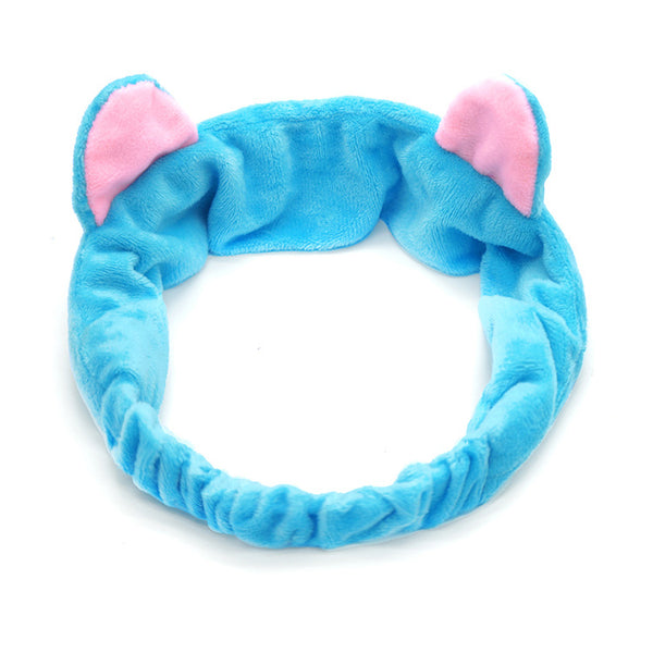 Blue - New Letter OMG Coral Fleece Soft Bow Headbands For Women Girls Cute Hair Holder Hairbands Hair Bands Headwear Hair Accessories