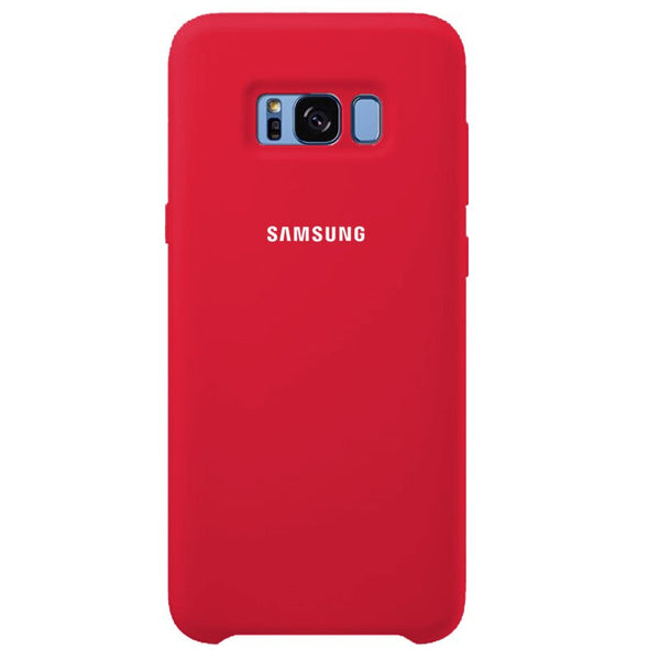 Red / Samsung Note 8 / Silicone - Samsung S8 Case Original Official Silicone Soft Back Cover Samsung Galaxy S8 S9 S10 Plus S10e Note 8 9 Case Protection Cover