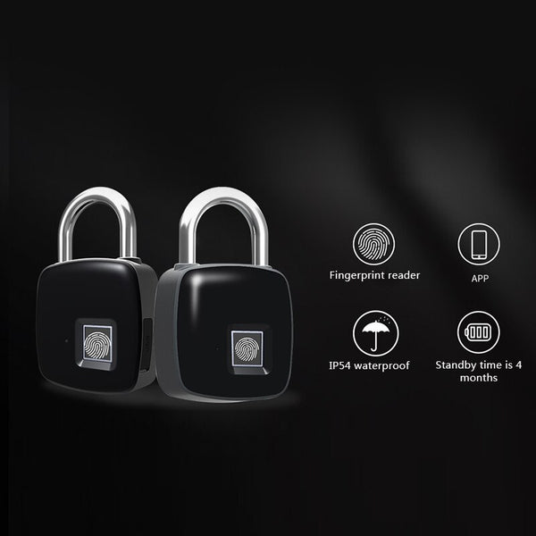 [variant_title] - Smart Fingerprint Padlock Bluetooth Keyless Anti-Theft Fingerprint Lock for Suitcase Locker DC120