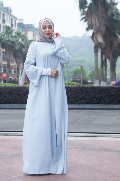 As picture 4 / L - Fashion Abaya saudi arabia abaya for women muslim dresses with belt hijab dress robe musulmane longue baju muslim wanita