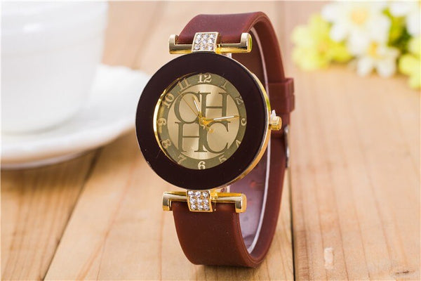 brown - Watch Women Logo 2019 Ladies Designer Watches Luxury Brand Famous Montre Femme High Quality Rhinestone Gold Charm Bracelet