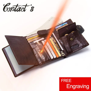 [variant_title] - Casual Genuine Leather Wallet Men Passport Holder Coin Purse PORTFOLIO MAN Portomonee Short Wallets Passport Cover Travel Bag