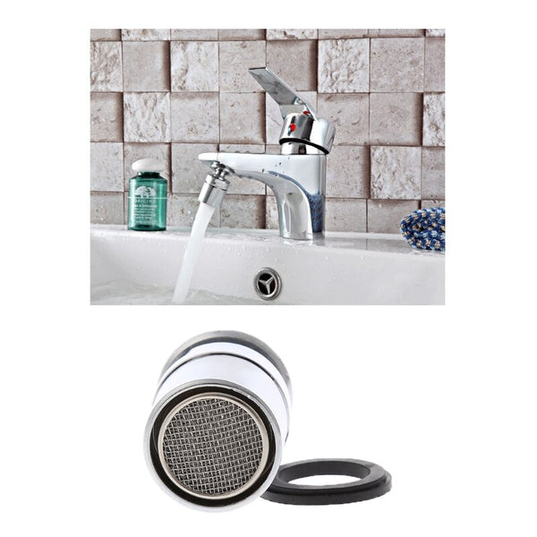 [variant_title] - HNGCHOIGE Chromed 24mm Brass Adjustable Swivel Water Saving Tap Nozzle Spout Aerator M24 Male