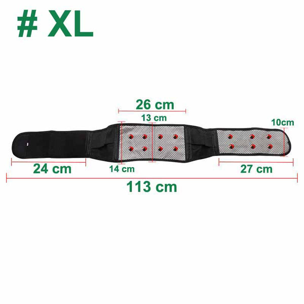 XL - * Tcare Adjustable Waist Tourmaline Self heating Magnetic Therapy Back Waist Support Belt Lumbar Brace Massage Band Health Care