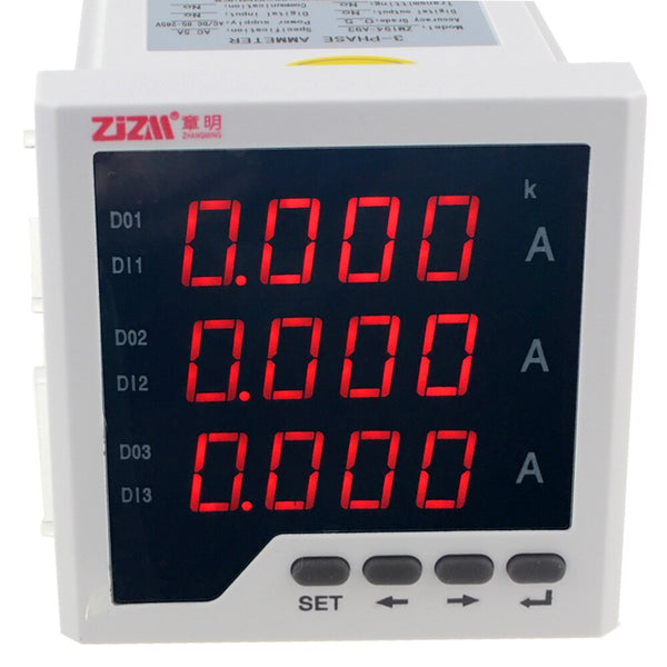 [variant_title] - 2018 Hot Selling AC/DC 85-265V Three-phase Ammeter Intelligent Digital Display Ampere Meter 80X80mm Free Shipping 12003230