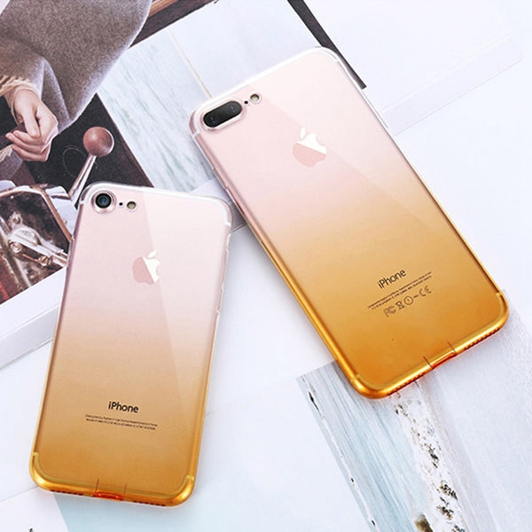 Gold / For iPhone 7 8 - FLOVEME For iPhone 6 6S iPhone 7 8 Plus Ultra Thin Cases for iPhone X XS Max XR Clear TPU Phone Cases For iPhone 5S 5 SE Fundas