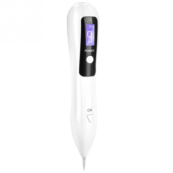White - 9 level LCD Face Skin Dark Spot Remover Mole Tattoo Removal Laser Plasma Pen Machine Facial Freckle Tag Wart Removal Beauty Care