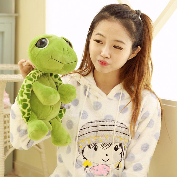 [variant_title] - 20cm Super Cute Green Big Eyes Tortoise Plush Toy Soft Animals Turtle Toys Baby Doll Children Gift