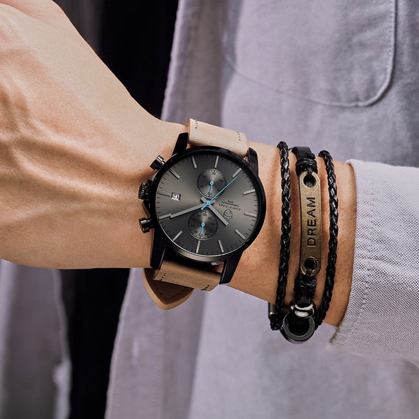 [variant_title] - 2019 Men Watch CHEETAH Brand Fashion Sports Quartz Watches Mens Leather Waterproof Chronograph Clock Business Relogio Masculino