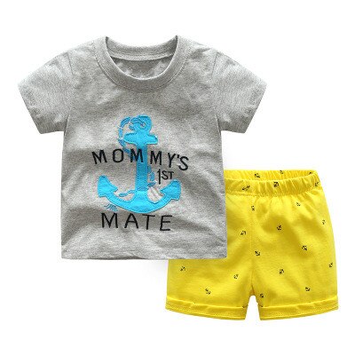 as photo-350850 / 2T - VIDMID Baby boys clothing sets for kids boys short sleeve t-shirts shorts kids new T-shirt pants children's clothing set 7055