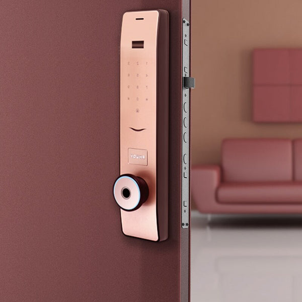 [variant_title] - Automatic Anti-Theft Door Breathing Light Smart Lock Home Fingerprint Lock Code Lock Magnetic Card Lock PHUQY-FQ8 …