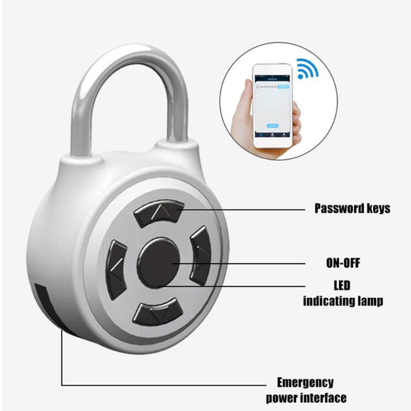 [variant_title] - Anti-theft Lock Password Lock APP Control Padlock with Smart Mobile Phone Bluetooth APP Luggage Case Locker Lock for Android IOS