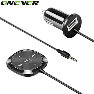 Default Title - Onever Handsfree Bluetooth Car Kit MP3 Player 3.5mm AUX Audio A2DP Music Receiver Adapter Support IOS Siri with Magnetic Base