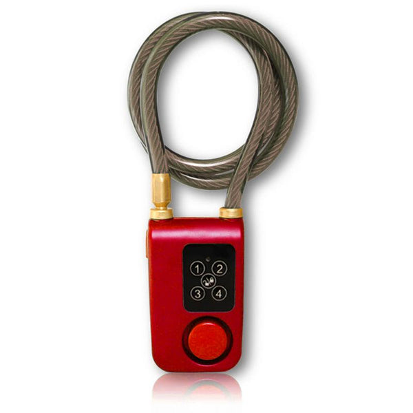 Red Password - Waterproof Smart Bluetooth Lock Automatic Alarm Mobile Phone APP Unlocking Keyless for Bike/ Motorcycle/ Gate Lock