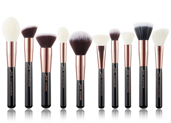T166(10PCS) - Jessup Rose Gold / Black Makeup brushes set Beauty Foundation Powder Eyeshadow Make up Brush 6pcs/8pcs/10pcs/15pcs/20pcs/25pcs