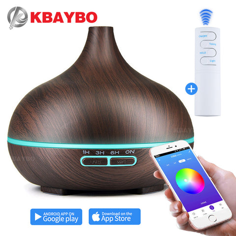 [variant_title] - 550ml Air Humidifier Essential Oil Diffuser Aroma Lamp Aromatherapy Electric Aroma Diffuser Mist Maker Smart APP Remote Control